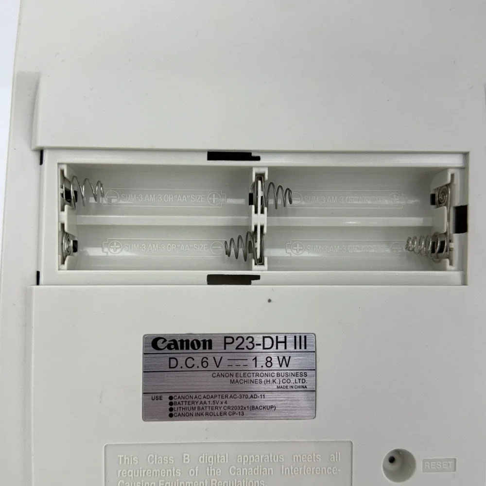 Canon P23-DH III Printing Calculator 12 Digit Beige Excellent‎ AC Adapter